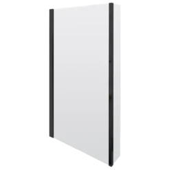 Drench L Shaped Shower Bath with Black Shower Screen & Panel - 1700mm