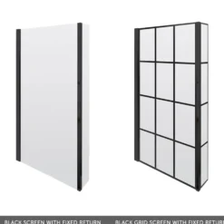 Drench L Shaped Shower Bath with Panel and Shower Screen - 1700mm