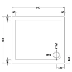 Drench MineralStone 40mm Low Profile Rectangular Shower Tray