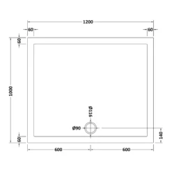 Drench MineralStone 40mm Low Profile Rectangular Shower Tray