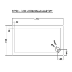 Drench MineralStone 40mm Low Profile Rectangular Shower Tray