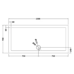 Drench MineralStone 40mm Low Profile Rectangular Shower Tray