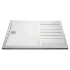 Drench MineralStone Walk In Shower Tray with Draining Area