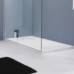 Drench MineralStone Walk In Shower Tray with Draining Area
