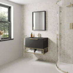 Drench Naturals Beige Concrete PVC Waterproof Bathroom Wall Panel - 1000 x 2400mm