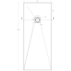 Drench Naturals Black Thin Slate-Effect Rectangular Shower Tray - 11 Sizes