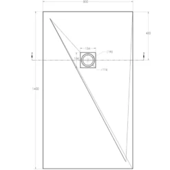 Drench Naturals Dark Grey Thin Slate-Effect Rectangular Shower Tray - 4 Sizes