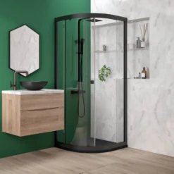 Drench Naturals Graphite Thin Slate-Effect Quadrant Shower Tray