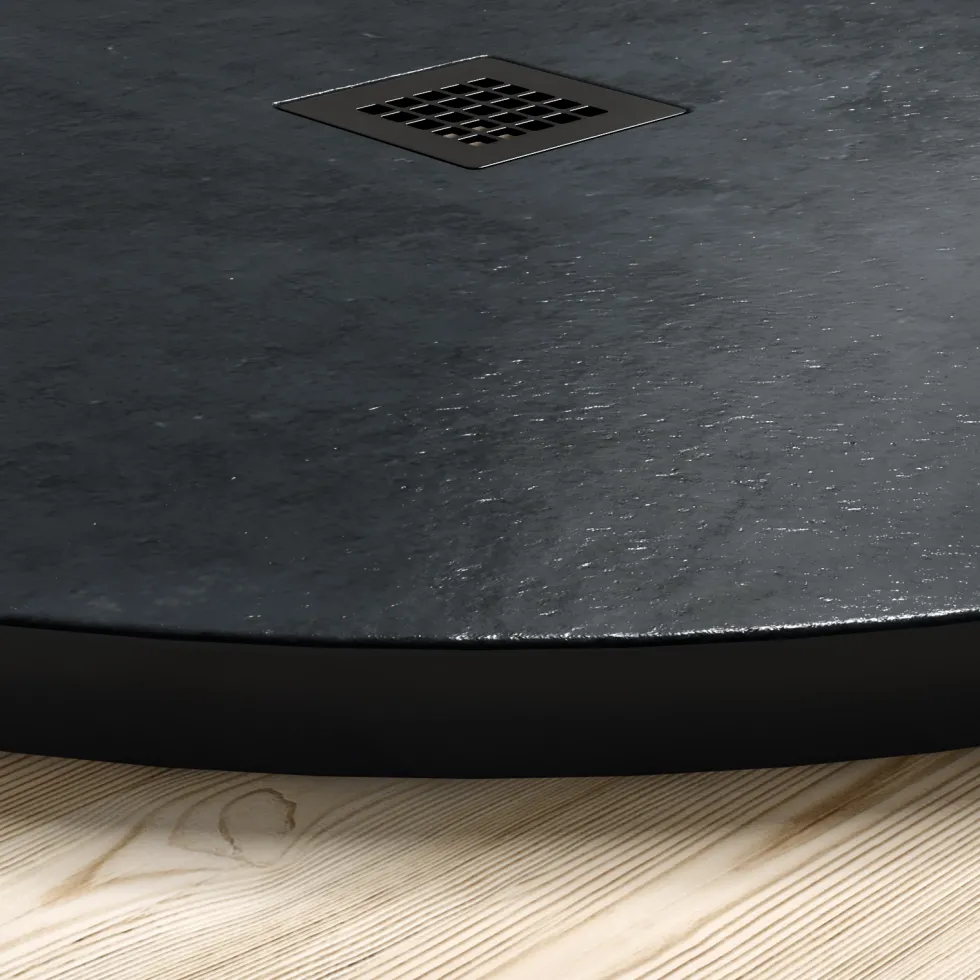 Drench Naturals Graphite Thin Slate-Effect Quadrant Shower Tray
