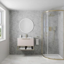 Drench Naturals Grey Concrete PVC Waterproof Bathroom Wall Panel - 1000 x 2400mm
