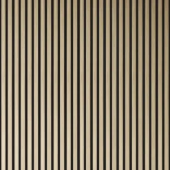 Drench Naturals Oak & Black Slatted Wood Waterproof Bathroom Wall Panel - 3 pack