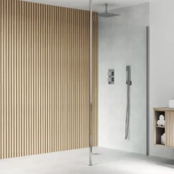 Drench Naturals Oak Slatted Wood Waterproof Bathroom Wall Panel - 3 pack