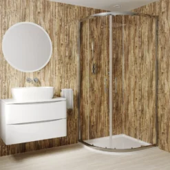 Drench Naturals Rustic Oak PVC Waterproof Bathroom Wall Panel - 1000 x 2400mm
