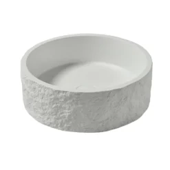 Drench Naturals Stone Texture Round Countertop Basin with Waste