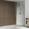 Drench Naturals Walnut & Black Slatted Wood Waterproof Bathroom Wall Panel - 3 pack