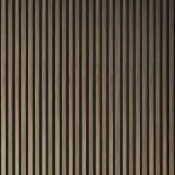 Drench Naturals Walnut & Black Slatted Wood Waterproof Bathroom Wall Panel - 3 pack