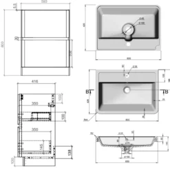 Drench Origin 600mm Floorstanding Vanity Unit & Basin