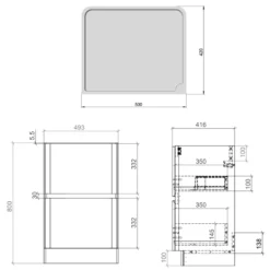 Drench Origin 500mm Floorstanding Vanity Unit & Countertop