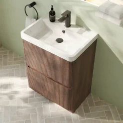 Drench Origin 600mm Fluted Floorstanding Vanity Unit & Basin
