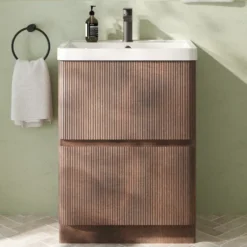Drench Origin 600mm Fluted Floorstanding Vanity Unit & Basin