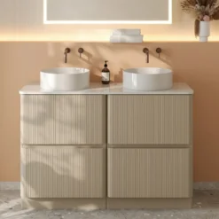 Drench Origin 1200mm Fluted Floorstanding Vanity Unit & Countertop