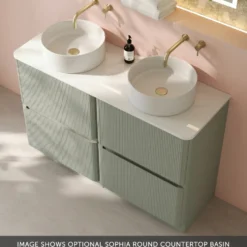 Drench Origin 1200mm Fluted Floorstanding Vanity Unit & Countertop