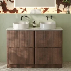 Drench Origin 1200mm Fluted Floorstanding Vanity Unit & Countertop