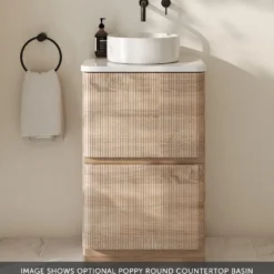 Drench Origin 500mm Fluted Floorstanding Vanity Unit & Countertop