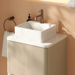 Drench Origin 500mm Fluted Floorstanding Vanity Unit & Countertop