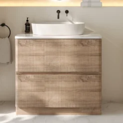 Drench Origin 900mm Fluted Floorstanding Vanity Unit & Countertop
