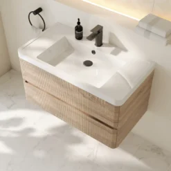 Drench Origin 900mm Fluted Wall Mounted Vanity Unit & Basin