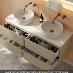 Drench Origin 1200mm Fluted Wall Mounted Vanity Unit & Countertop