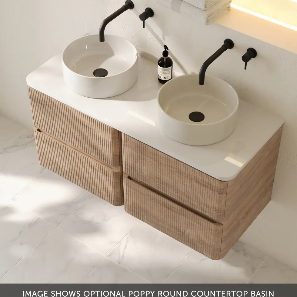 Drench Origin 1000mm Fluted Wall Mounted Vanity Unit & Countertop