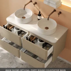 Drench Origin 1000mm Fluted Wall Mounted Vanity Unit & Countertop