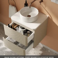 Drench Origin 500mm Fluted Wall Mounted Vanity Unit & Countertop