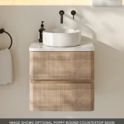Drench Origin 500mm Fluted Wall Mounted Vanity Unit & Countertop