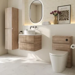 Drench Origin 600mm Fluted Wall Mounted Vanity Unit & Countertop