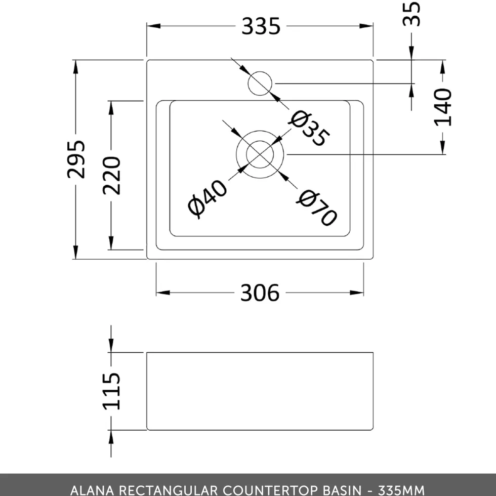 Drench Origin 500mm Wall Mounted Vanity Unit & Countertop