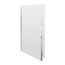 Drench Polished Chrome Fixed L-Shaped Bath Screen with Fixed Return - 1400 x 800mm