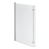 Drench Polished Chrome Hinged L-Shaped Bath Screen with Fixed Return - 1400 x 815mm