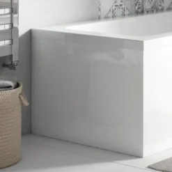 Drench P-Shaped Shower Bath End Panel - 700mm