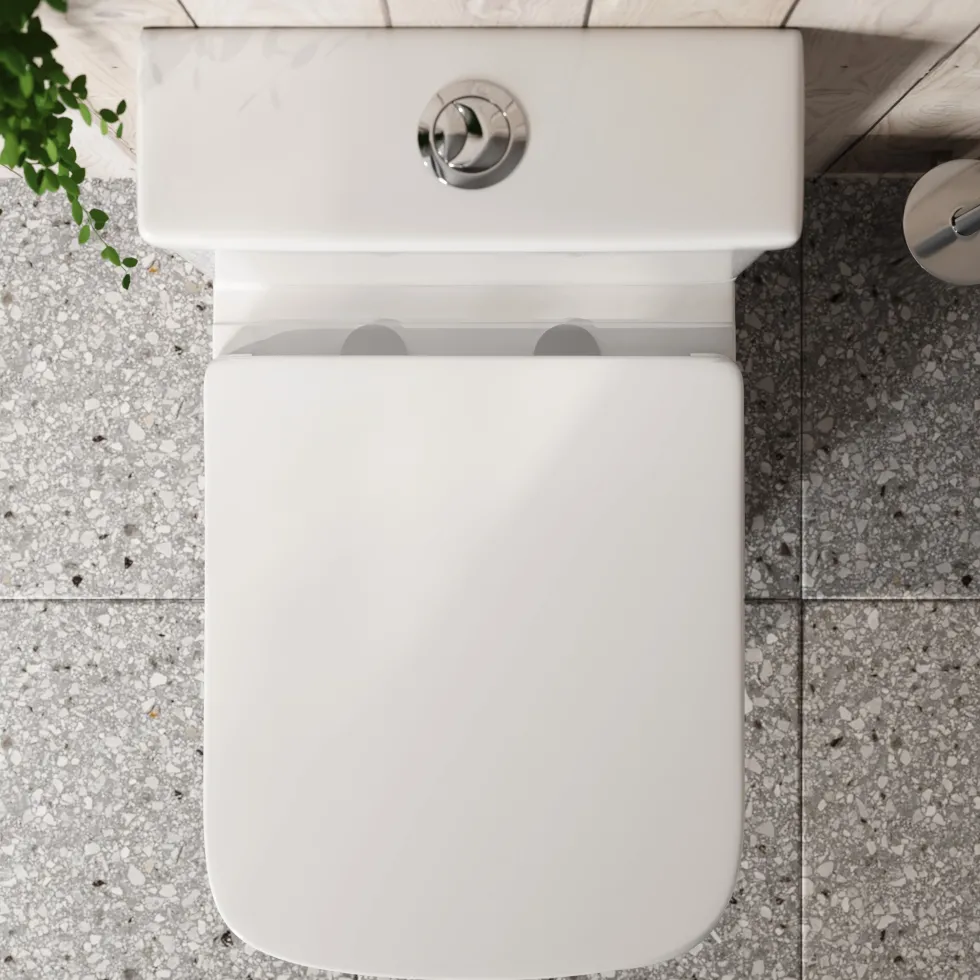 Drench Soft Close Square Slimline Toilet Seat With Quick Release Hinges