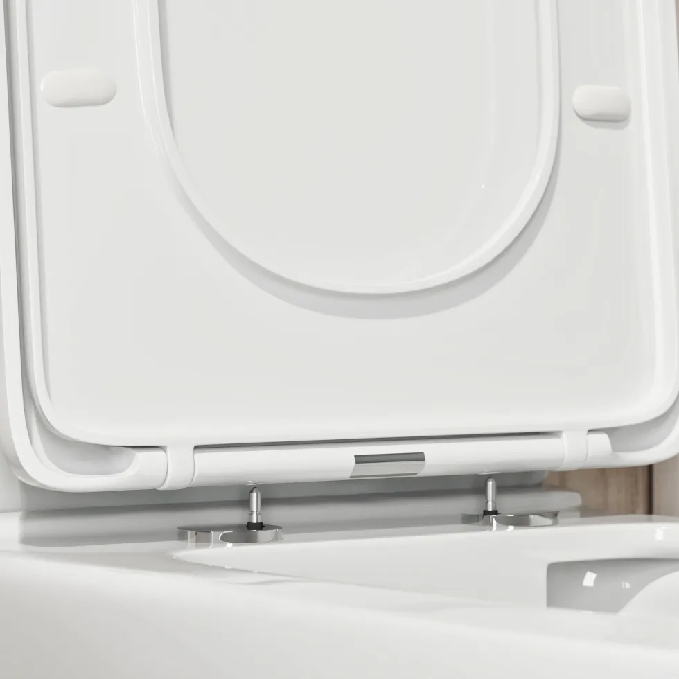 Drench Soft Close Square Wrap Over Toilet Seat With Quick Release Hinges