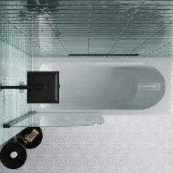 Drench Straight Single Ended Curved Bath & Shower Screen