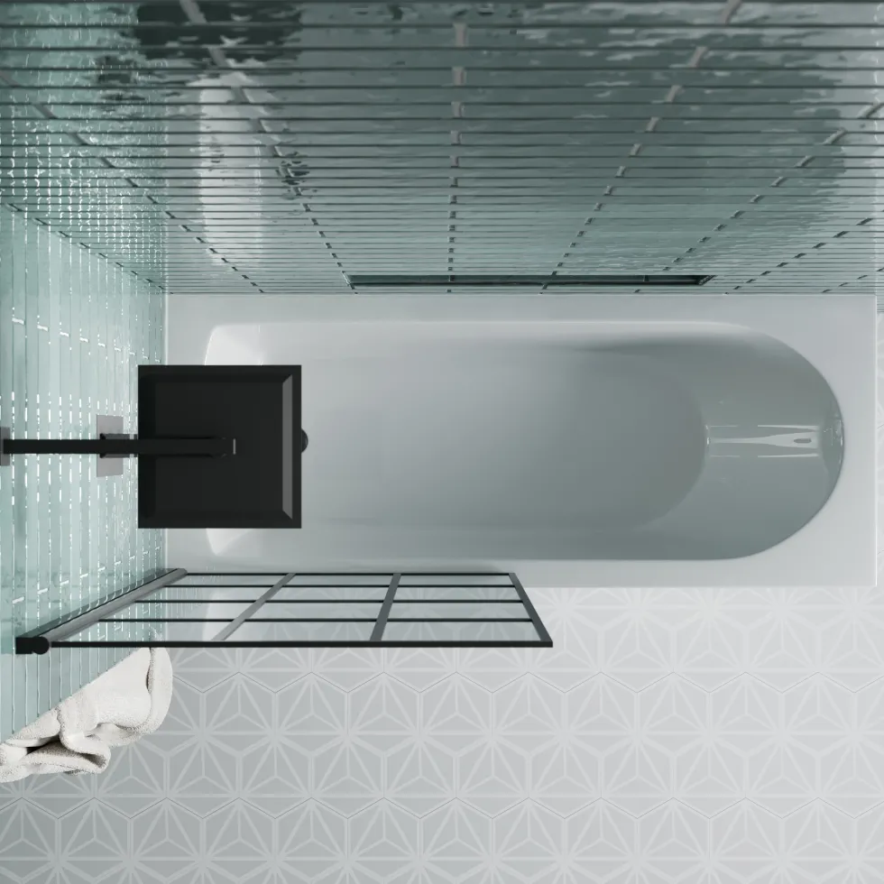 Drench Straight Single Ended Curved Bath & Shower Screen