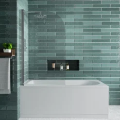 Drench Straight Single Ended Curved Bath & Shower Screen