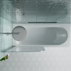 Drench Straight Single Ended Curved Bath & Shower Screen