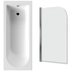 Drench Straight Single Ended Curved Bath & Shower Screen