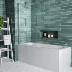 Drench Straight Single Ended Curved Bath & Shower Screen