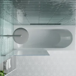 Drench Straight Single Ended Curved Bath & Shower Screen